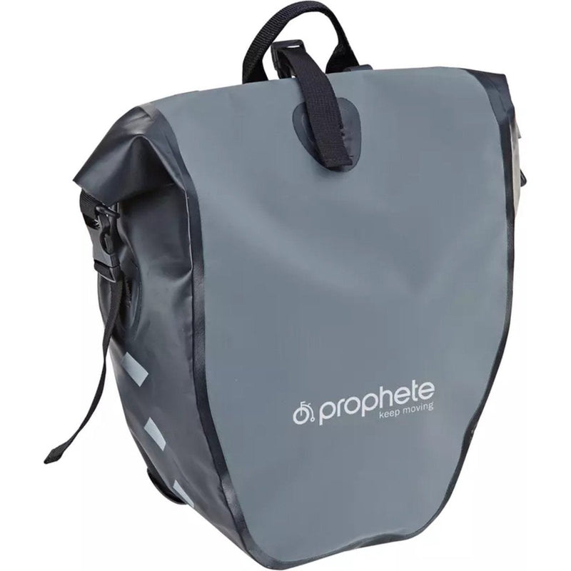 Laden Sie das Bild in Galerie -Viewer, De HikeMeister® Luxe waterdichte enkele 20 liter fietstas – grijs – met reflectie veiligheid – 100% Waterdicht
