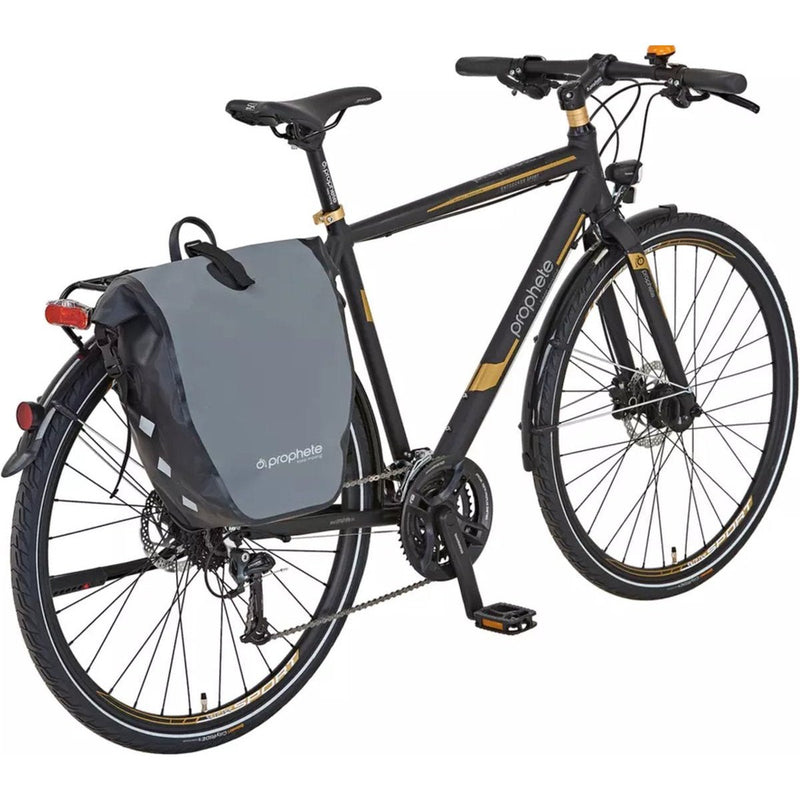 Laden Sie das Bild in Galerie -Viewer, De HikeMeister® Luxe waterdichte enkele 20 liter fietstas – grijs – met reflectie veiligheid – 100% Waterdicht
