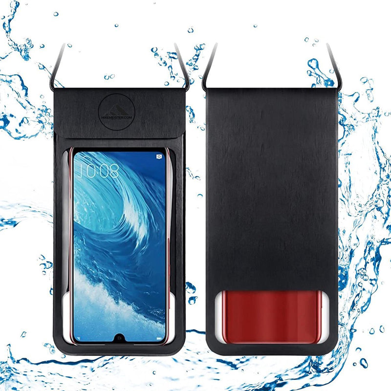 Laden Sie das Bild in Galerie -Viewer, HikeMeister IPX 8 Waterdichte Telefoonhoes Zwart - Onderwater hoesje met koord - Geschikt voor alle Smartphones - Ook voor paspoort &amp; betaalpassen – Waterdichte telefoonzakje – drybags
