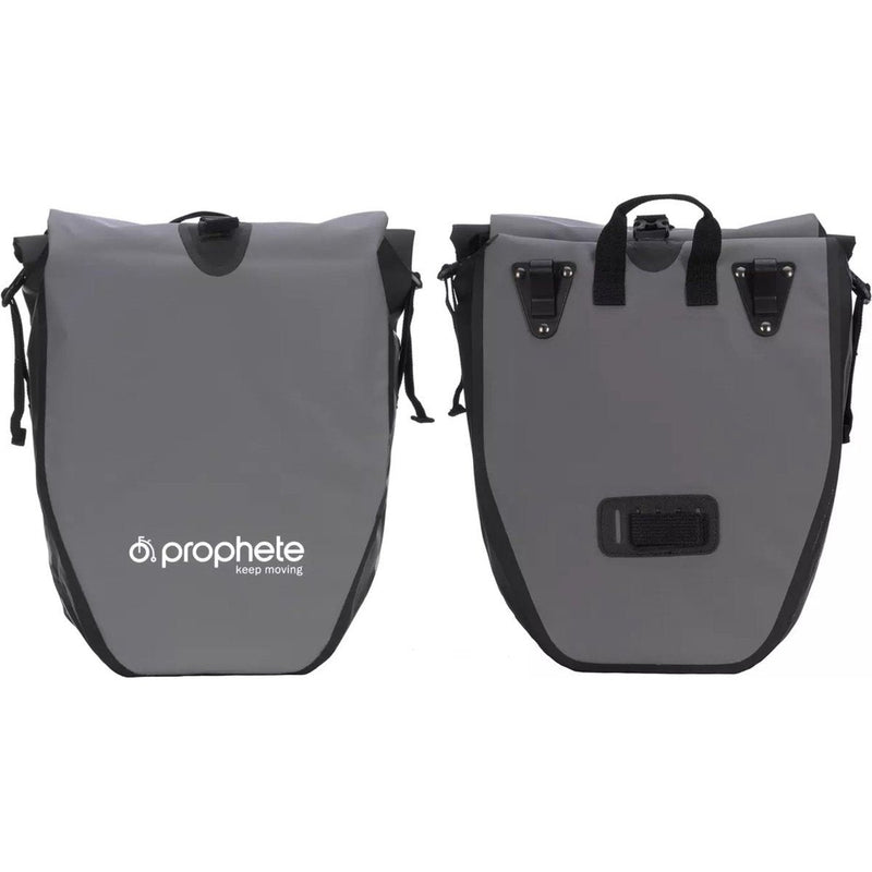 Laden Sie das Bild in Galerie -Viewer, De HikeMeister® Luxe waterdichte enkele 20 liter fietstas – grijs – met reflectie veiligheid – 100% Waterdicht
