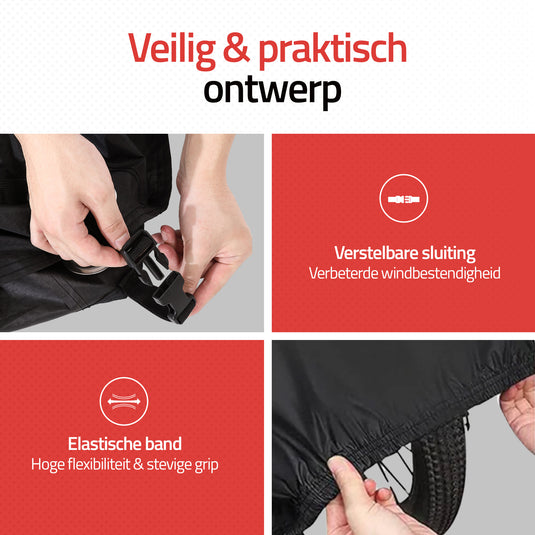 HikeMeister® Fahrradabdeckung für 1 oder 2 Fahrräder – Wasserdicht – mit Anti-Diebstahl-Ringen
