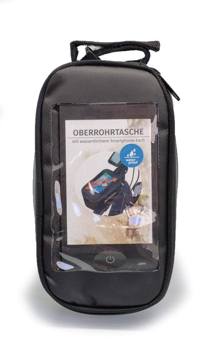 Load image into Gallery viewer, HikeMeister® Prophete 1 Liter telefoonhouder met opbergruimte telefoontas fietstas waterdichte telefoonhouder voor op stuur of frame bovenbuis - Geschikt voor smartphones tot 5,5&#39;&#39;
