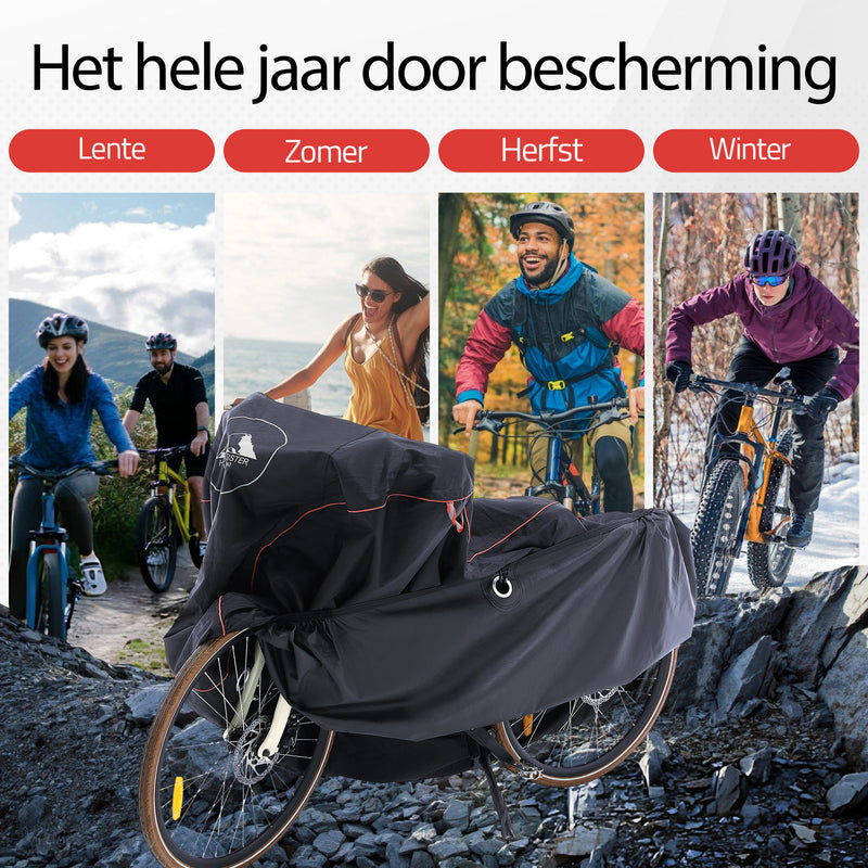 Laden Sie das Bild in Galerie -Viewer, HikeMeister® Fahrradabdeckung für 1 oder 2 Fahrräder – Wasserdicht – mit Anti-Diebstahl-Ringen

