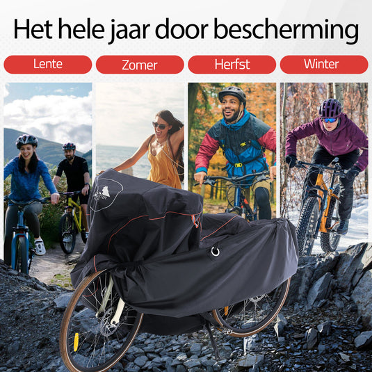 HikeMeister® Fahrradabdeckung für 1 oder 2 Fahrräder – Wasserdicht – mit Anti-Diebstahl-Ringen