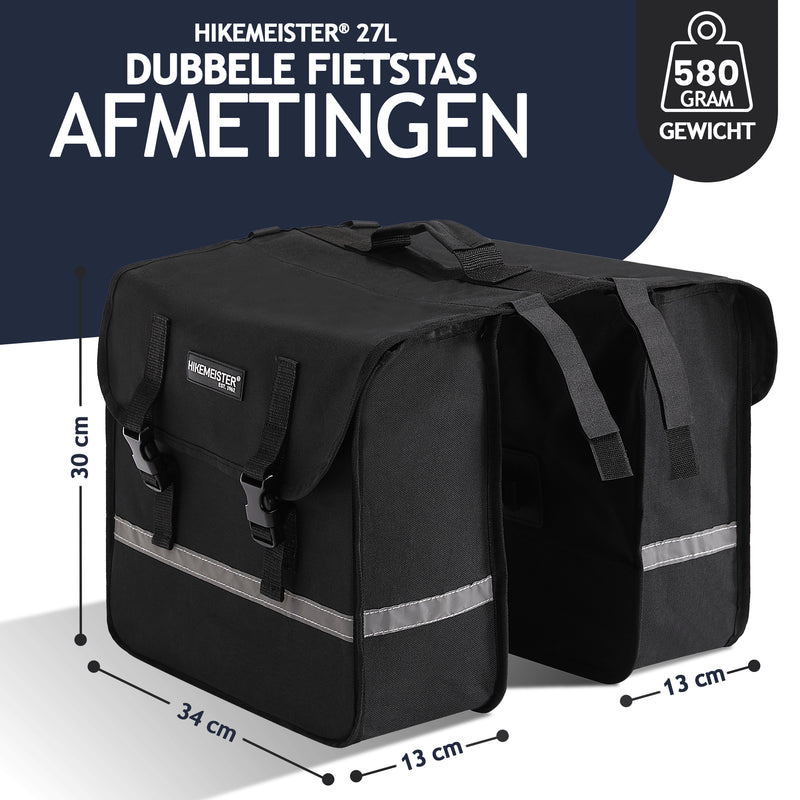 Laden Sie das Bild in Galerie -Viewer, HikeMeister ® - dubbele Fietstas 27L - Reflecterend
