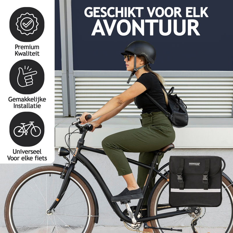 Laden Sie das Bild in Galerie -Viewer, HikeMeister ® - dubbele Fietstas 27L - Reflecterend
