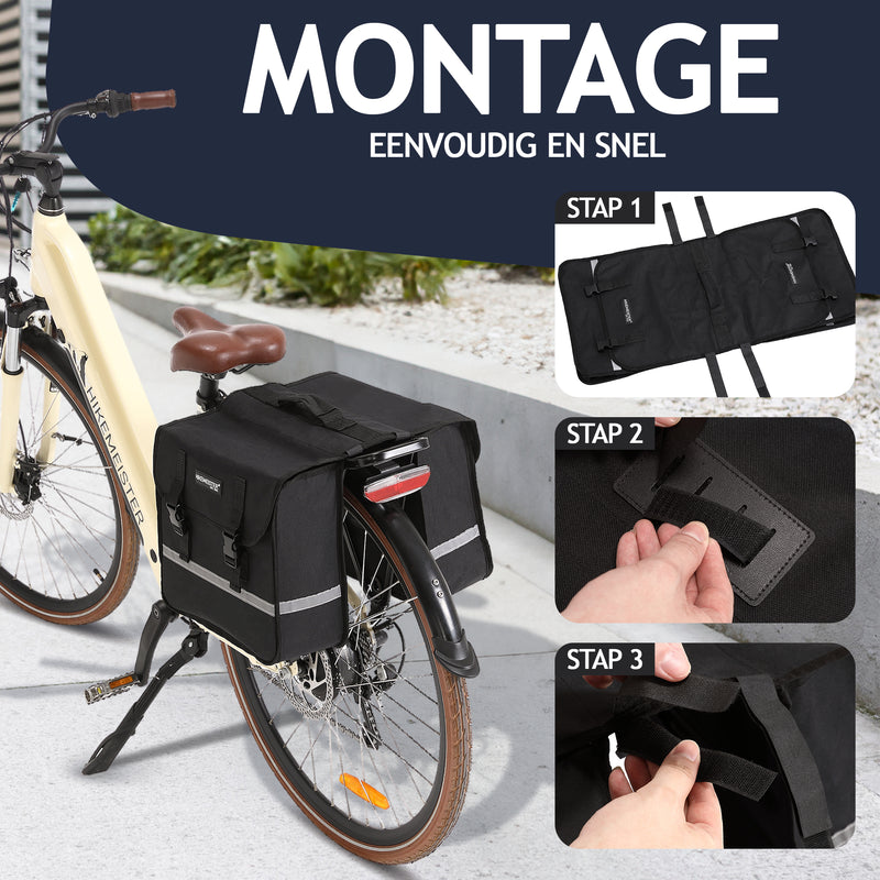 Laden Sie das Bild in Galerie -Viewer, HikeMeister ® - dubbele Fietstas 27L - Reflecterend
