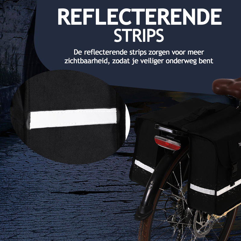 Laden Sie das Bild in Galerie -Viewer, HikeMeister ® - dubbele Fietstas 27L - Reflecterend
