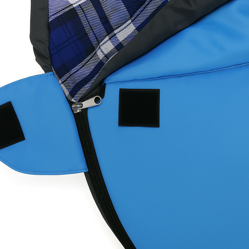 Load image into Gallery viewer, HikeMeister ® Mummy slaapzak Xtreme Blauw 1800 gram ! met katoenen binnen voering windstopper en thermokraag
