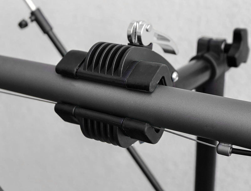 Laden Sie das Bild in Galerie -Viewer, Hikemeister ® Fiets ophangsysteem - fiets reparatiestandaard Montagestandaard - Tot 35 kg - Fietsreparatie Ebike - MTB -alle fietsen - Incl. Stuurhouder - Zwart - magneetbak

